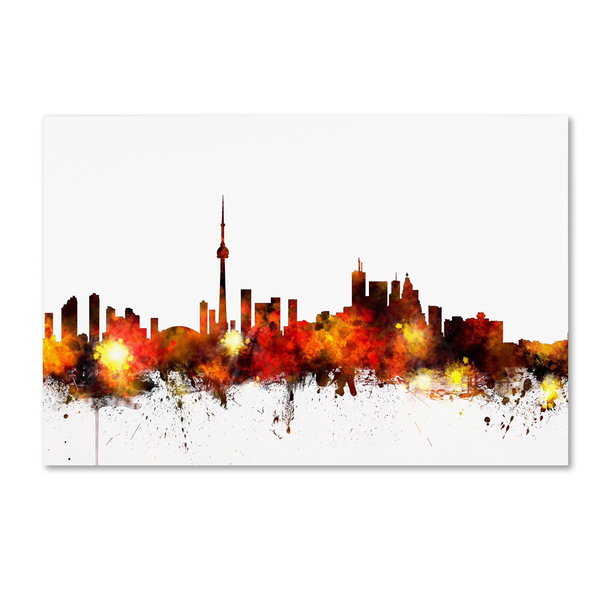 Trademark Fine Art "Toronto Canada Skyline III" Canvas Art by Michael Tompsett