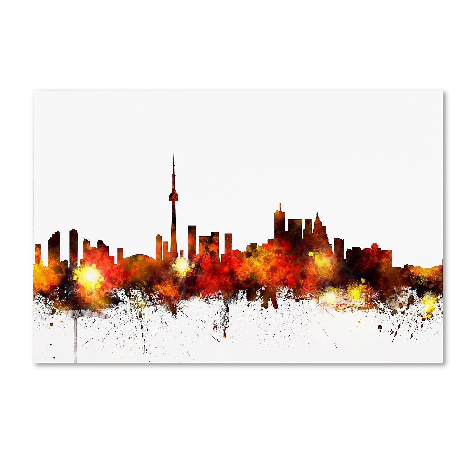 Trademark Fine Art "Toronto Canada Skyline III" Canvas Art by Michael Tompsett