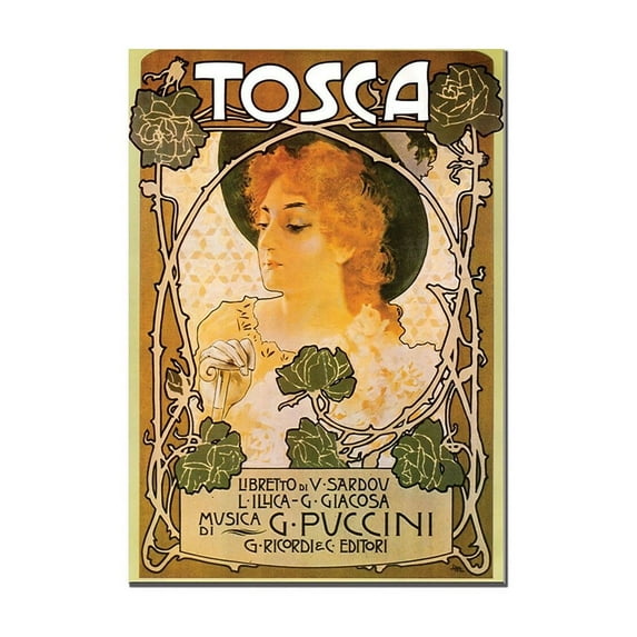 Trademark Fine Art "Tosca" Canvas Art by Leopoldo Metlicovitz