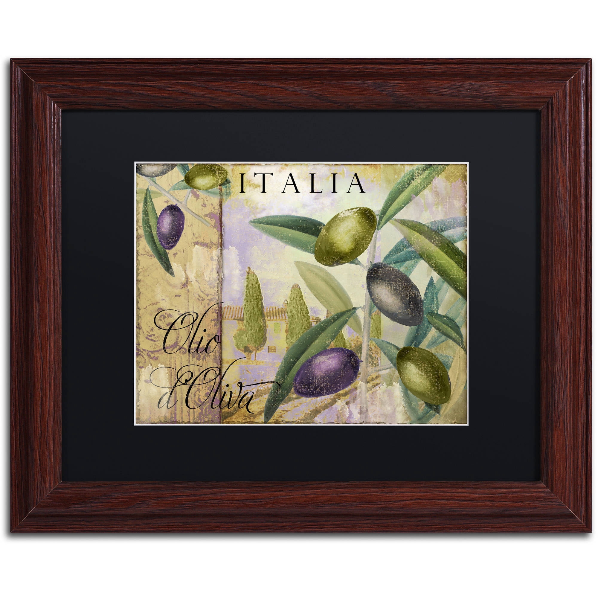 Trademark Fine Art "Toscana I" Canvas Art by Color Bakery Black Matte, Wood Frame