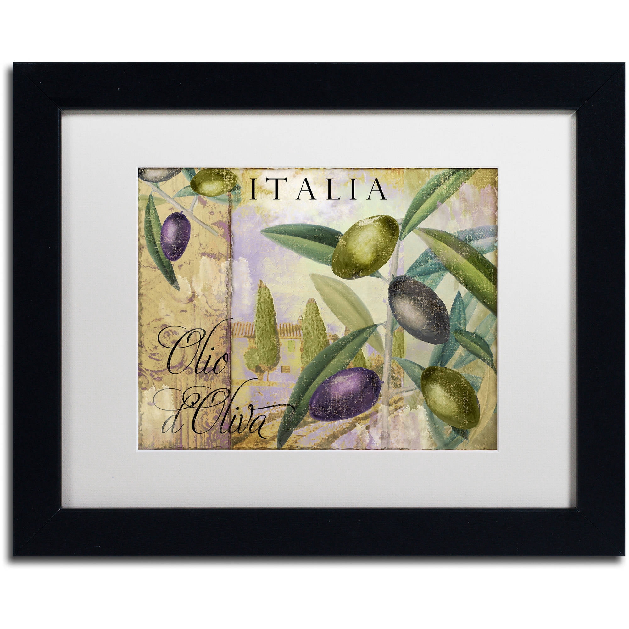 Trademark Fine Art "Toscana I" Canvas Art by Color Bakery White Matte, Black Frame