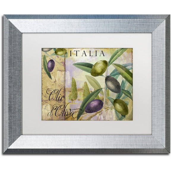 Trademark Fine Art "Toscana I" Canvas Art by Color Bakery White Matte, Silver Frame