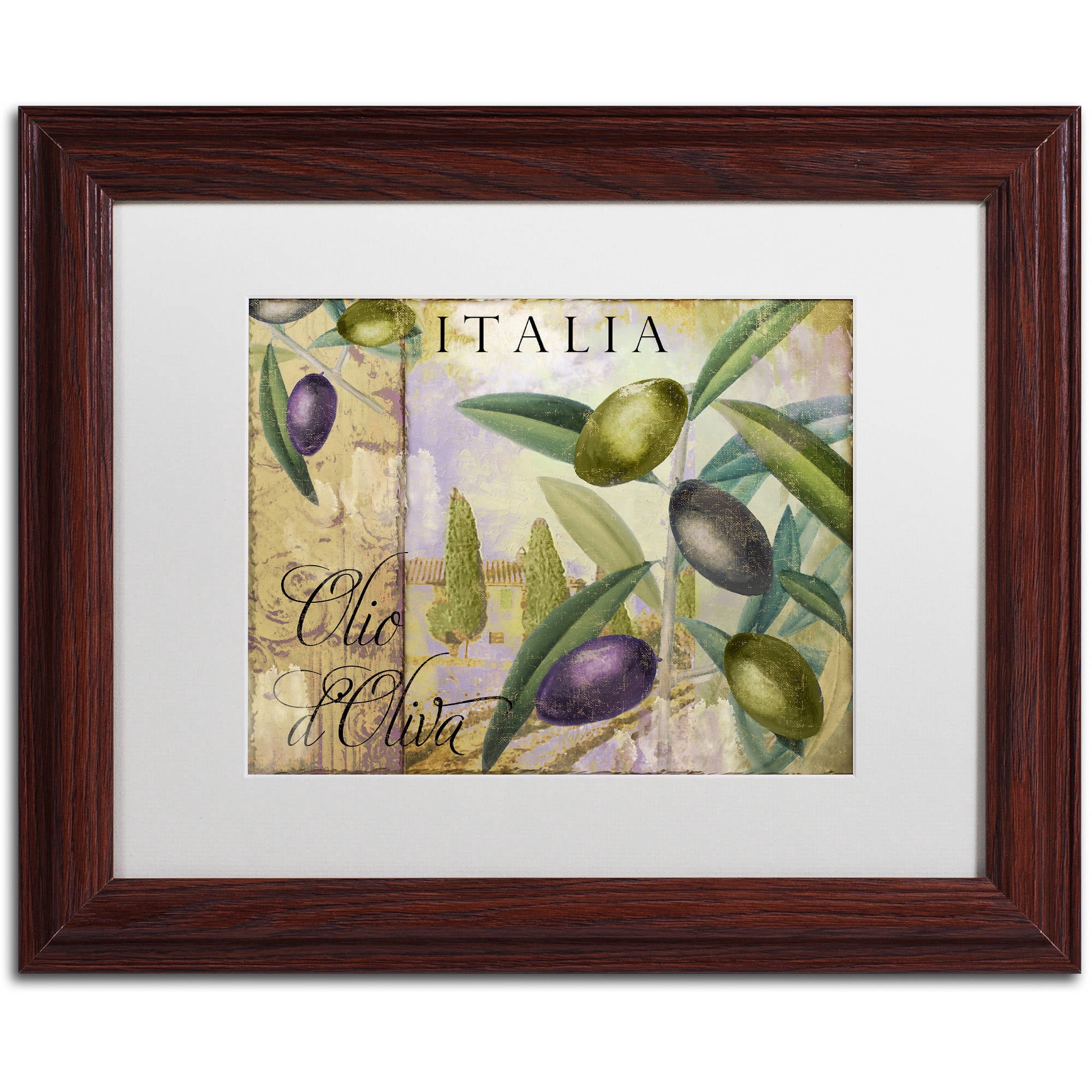 Trademark Fine Art "Toscana I" Canvas Art by Color Bakery White Matte, Wood Frame