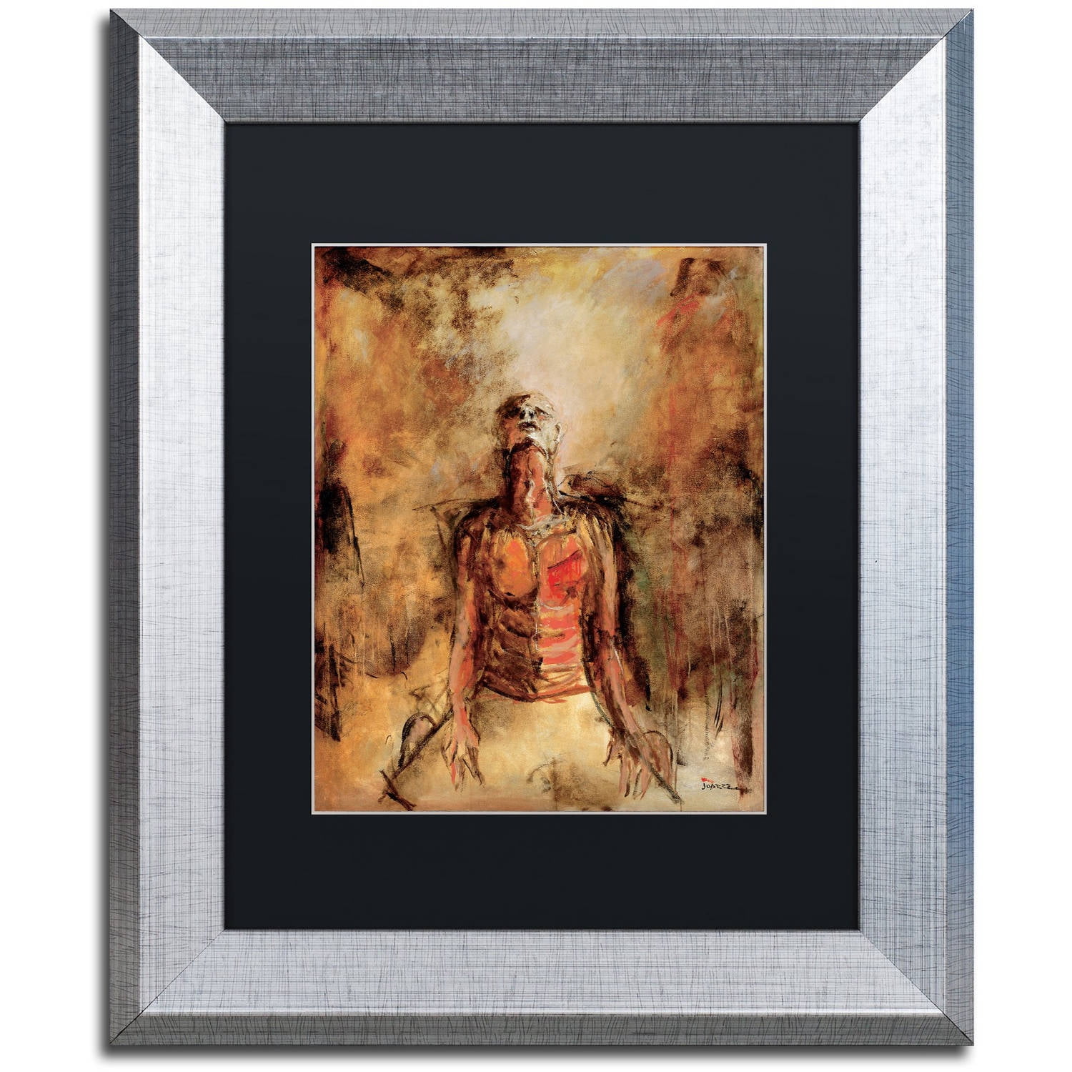 Trademark Fine Art "Totally Surrender" Canvas Art by Joarez, Black Matte, Silver Frame
