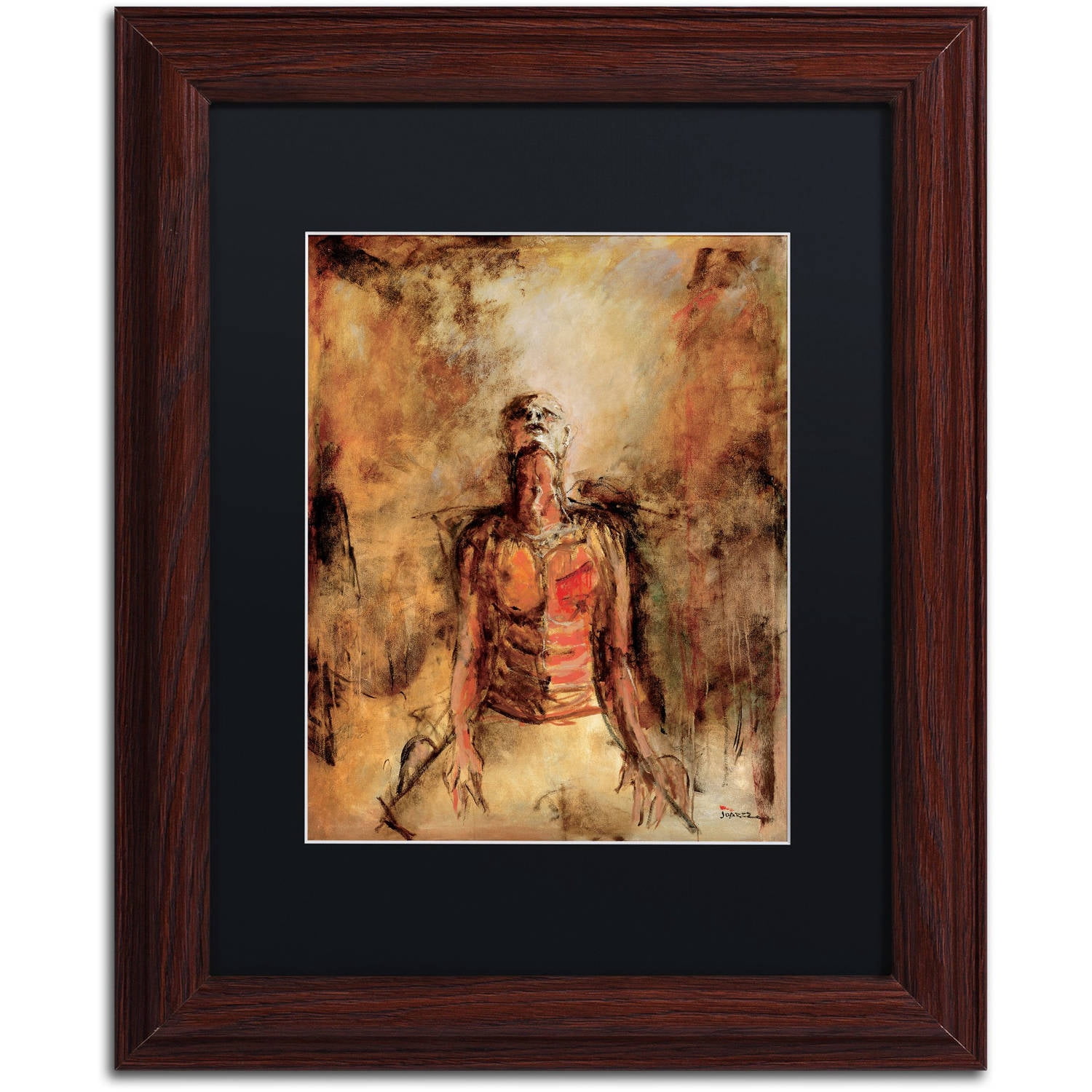 Trademark Fine Art "Totally Surrender" Canvas Art by Joarez, Black Matte, Wood Frame
