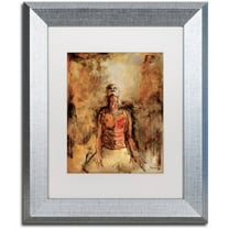 Trademark Fine Art "Totally Surrender" Canvas Art by Joarez, White Matte, Silver Frame