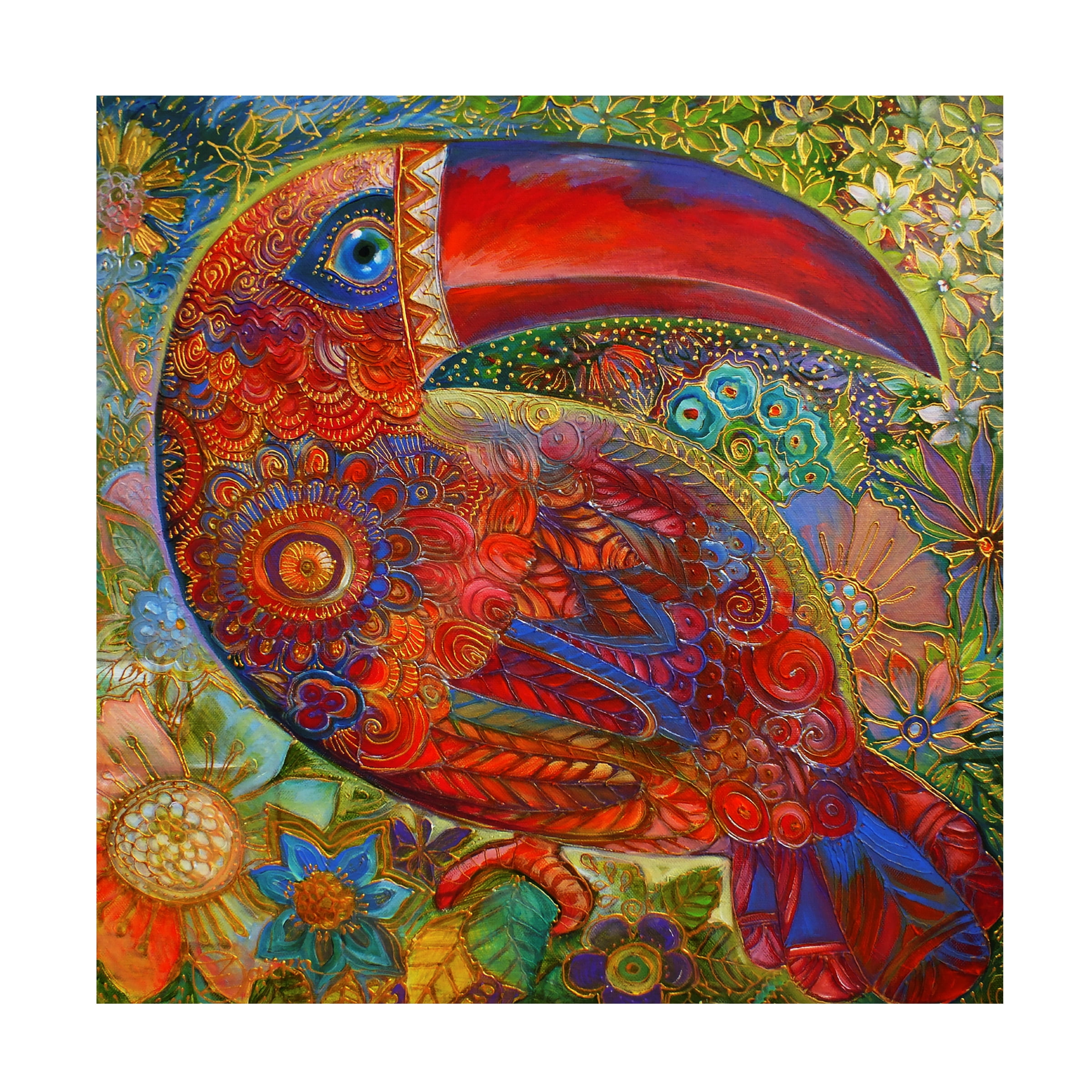 ☺︎RiokanA☺︎ Trademark Fine Art Toucan Deco Canvas Art - Print - 24 x 32