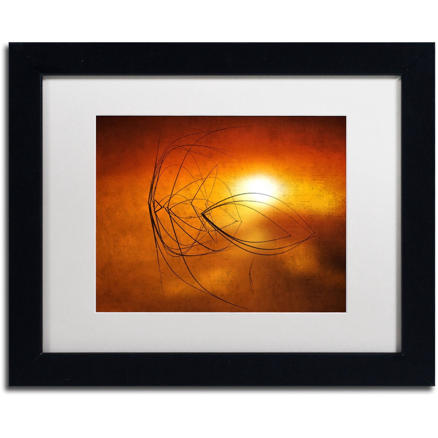 Trademark Fine Art "Touch of Last Light" Canvas Art by Philippe Sainte-Laudy White Matte, Black Frame