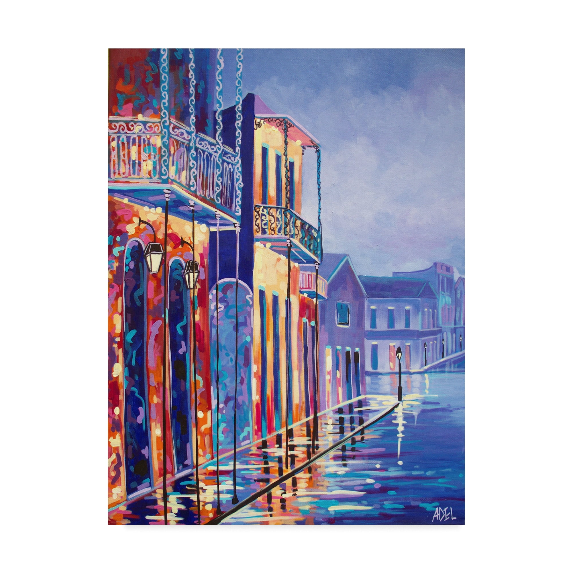 Trademark Fine Art 'Toulouse and Bourbon St' Canvas Art by ADEL