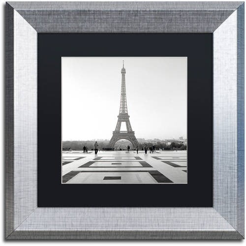Trademark Fine Art "Tour Eiffel 4" Canvas Art by Alan Blaustein, Black Matte, Silver Frame