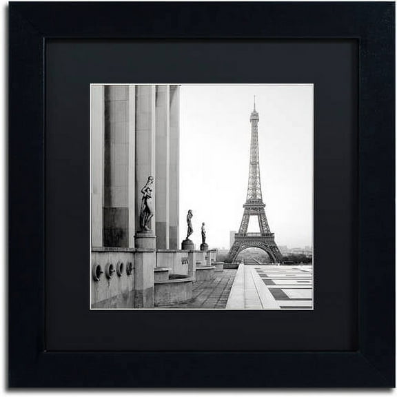 Trademark Fine Art "Tour Eiffel 5" Canvas Art by Alan Blaustein, Black Matte, Black Frame