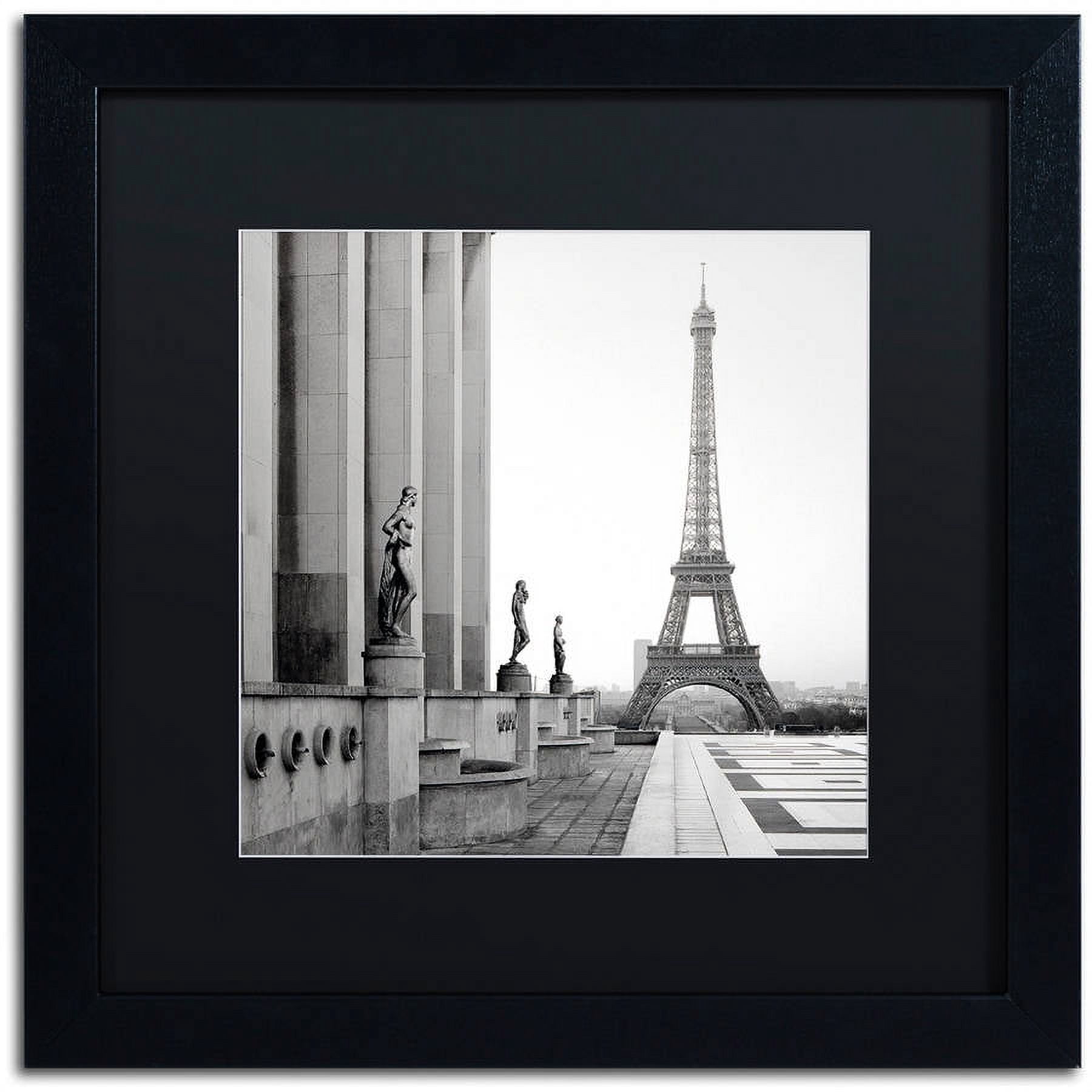 Trademark Fine Art "Tour Eiffel 5" Canvas Art by Alan Blaustein, Black Matte, Black Frame