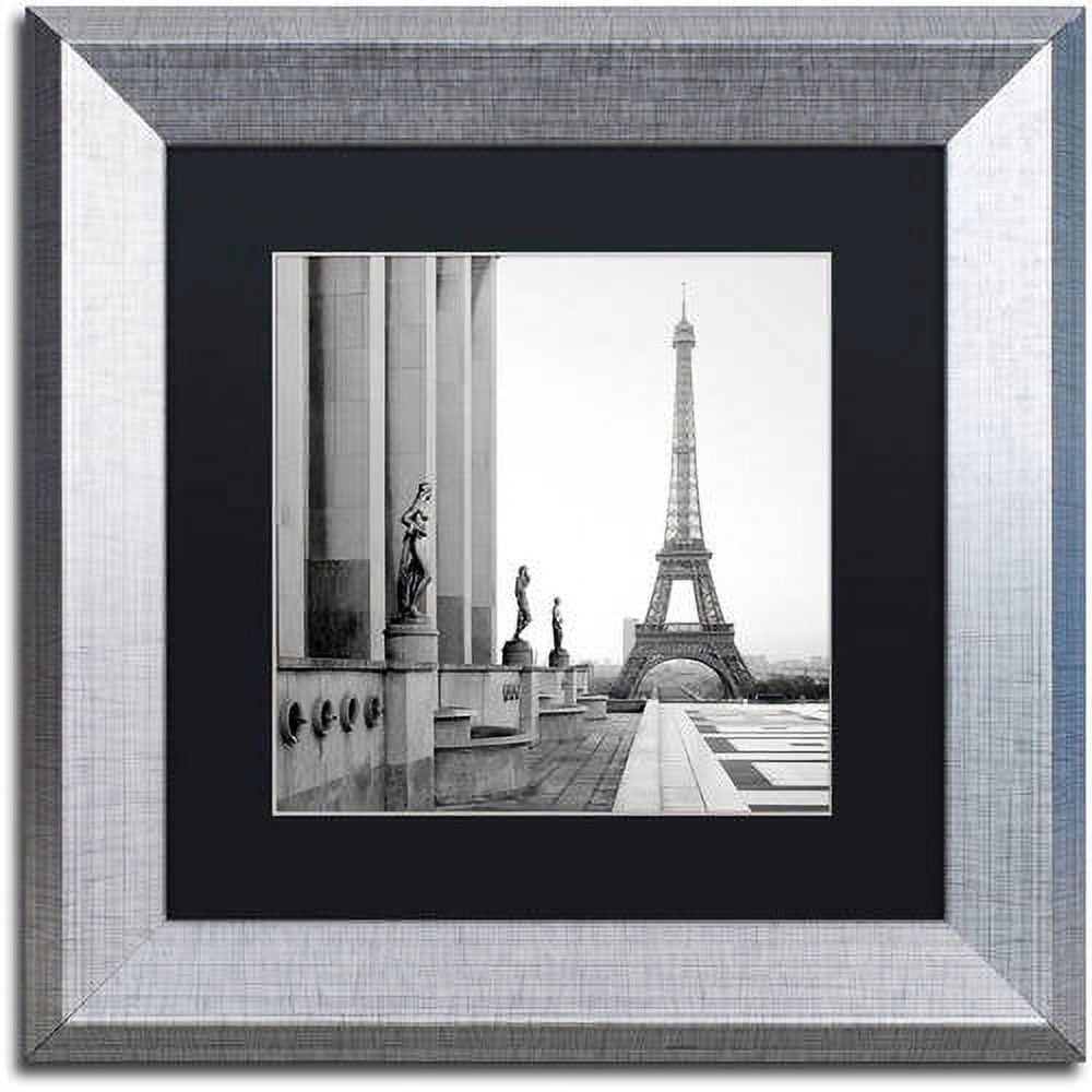 Trademark Fine Art "Tour Eiffel 5" Canvas Art by Alan Blaustein, Black Matte, Silver Frame
