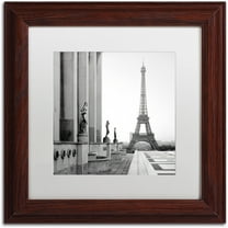Trademark Fine Art "Tour Eiffel 5" Canvas Art by Alan Blaustein, White Matte, Wood Frame
