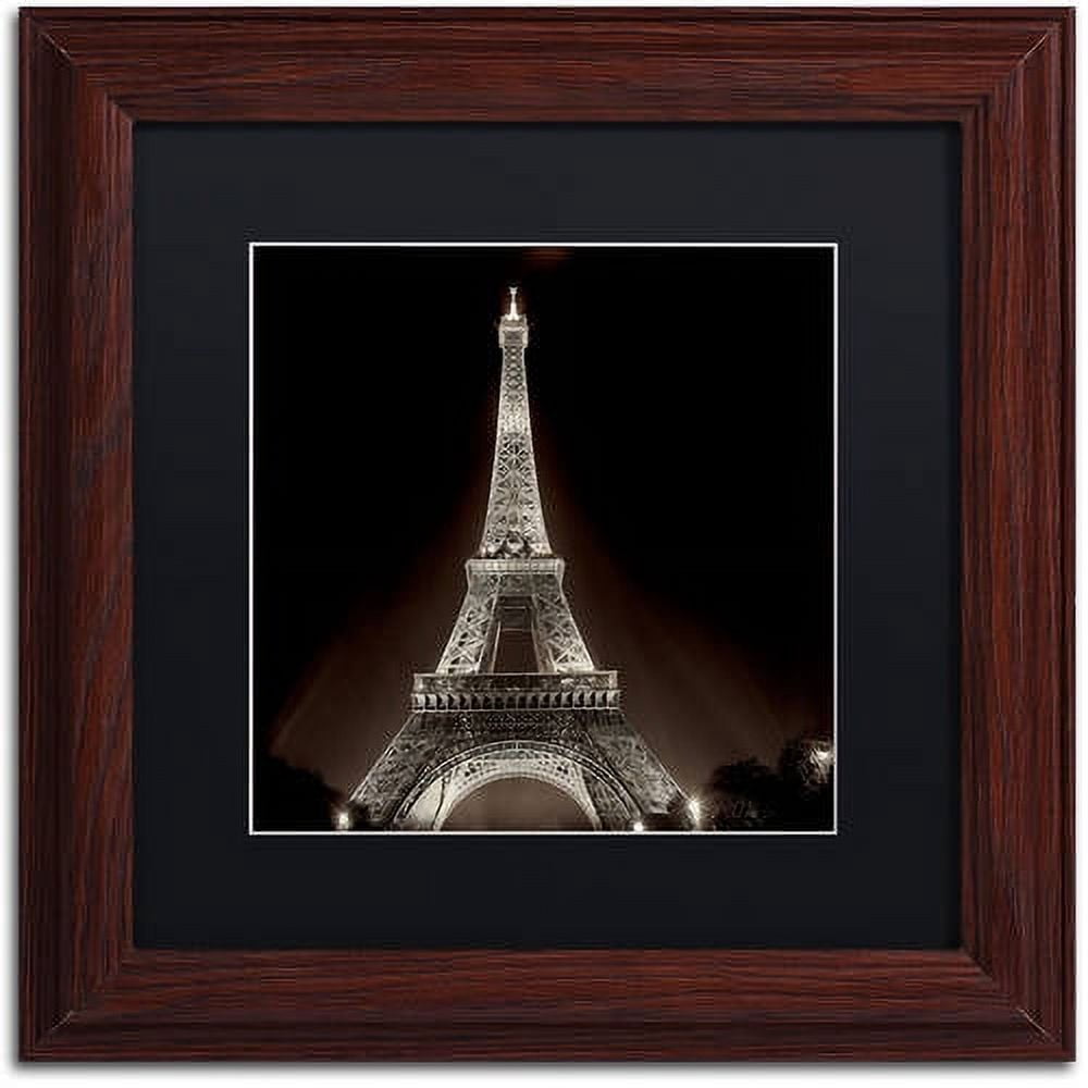 Trademark Fine Art "Tour Eiffel II" Canvas Art by Alan Blaustein, Black Matte, Wood Frame