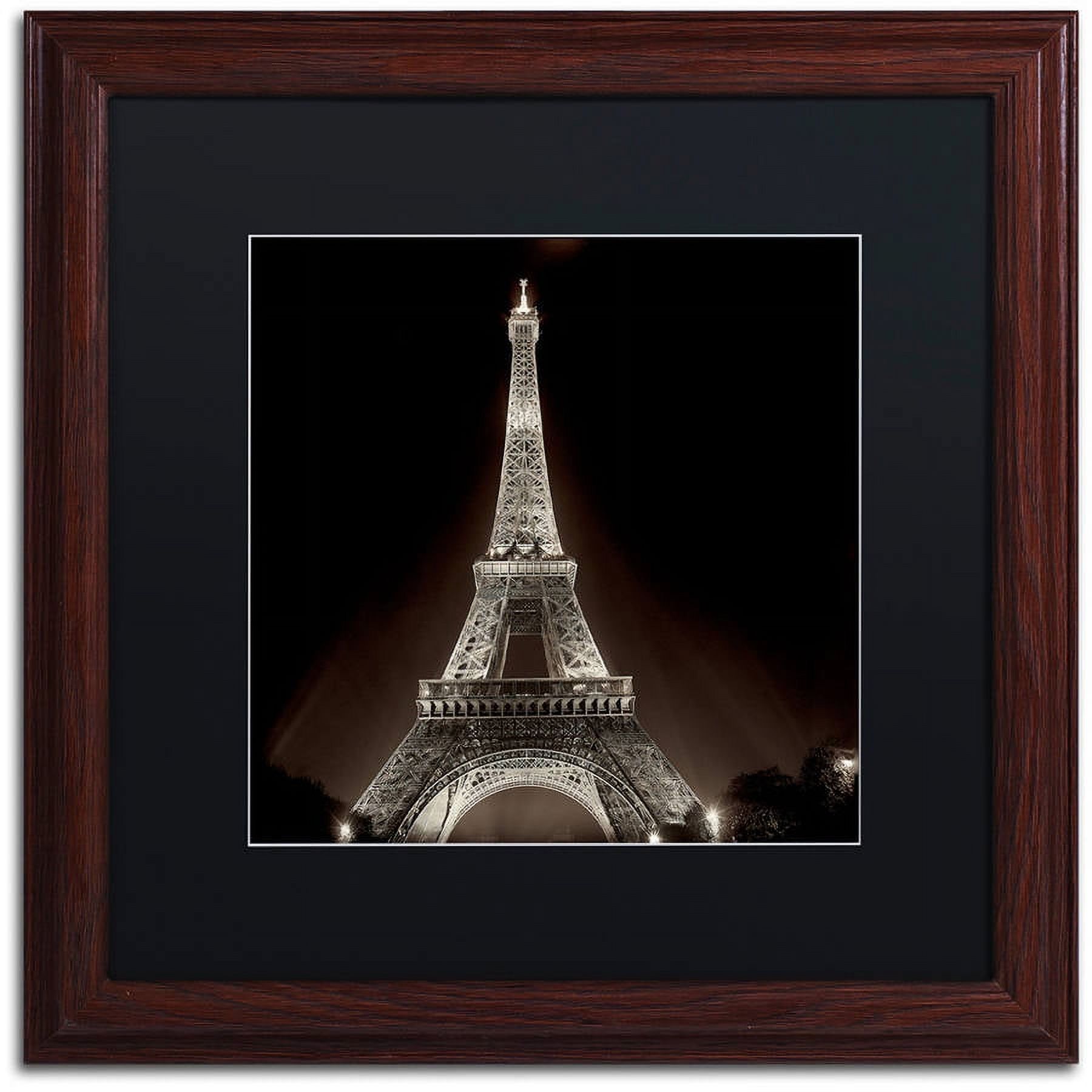 Trademark Fine Art "Tour Eiffel II" Canvas Art by Alan Blaustein, Black Matte, Wood Frame