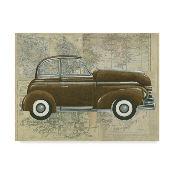 Trademark Fine Art 'Tour by Car I' Canvas Art by Chariklia Zarris