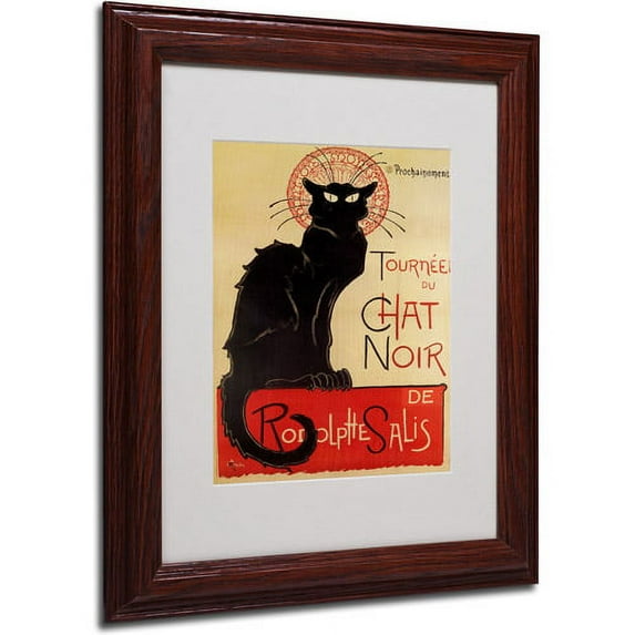 Trademark Fine Art 'Tournee du Chat Noir' Framed Matted Art by Theophile Steinlen