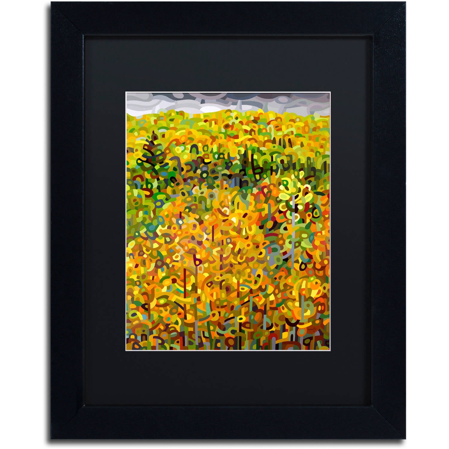 Trademark Fine Art "Towards Autumn" Canvas Art by Mandy Budan, Black Matte, Black Frame