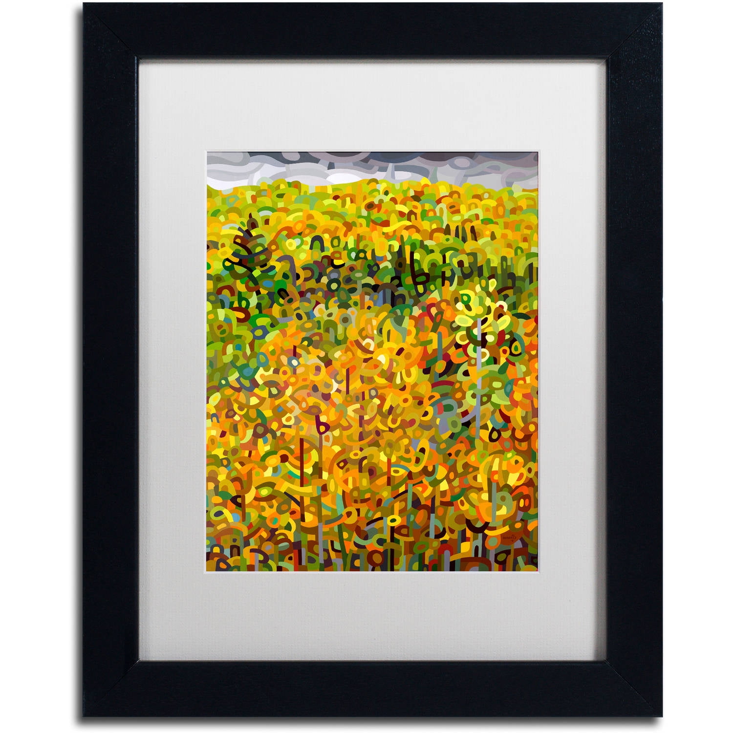 Trademark Fine Art "Towards Autumn" Canvas Art by Mandy Budan, White Matte, Black Frame