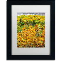 Trademark Fine Art "Towards Autumn" Canvas Art by Mandy Budan, White Matte, Black Frame