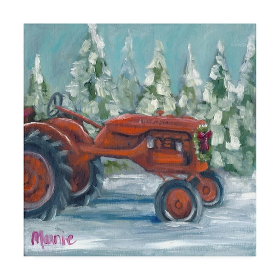 Trademark Fine Art 'Tractor 4 Seasons Allis Chalmers Holiday' Canvas Art by Marnie Bourque