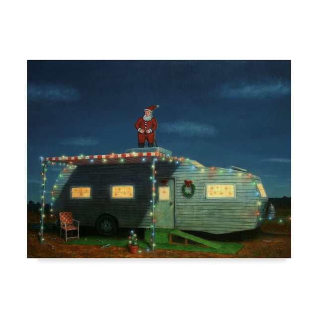 Trademark Fine Art 'Trailer House Christmas' Canvas Art by James W. Johnson