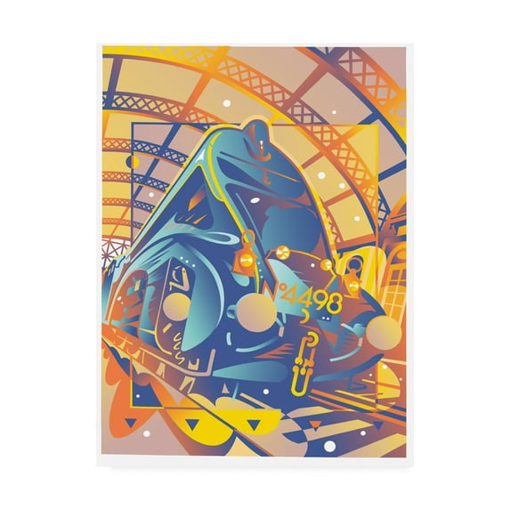 Trademark Fine Art 'Train In Station' Canvas Art by David Chestnutt