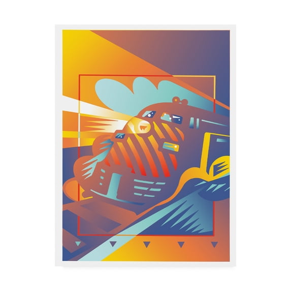 Trademark Fine Art 'Train West' Canvas Art by David Chestnutt