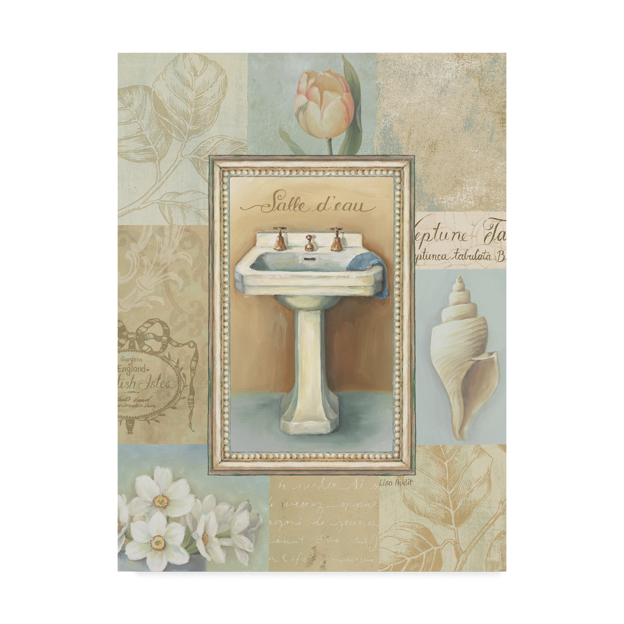 Trademark Fine Art 'Tranquil Bath I' Canvas Art by Lisa Audit