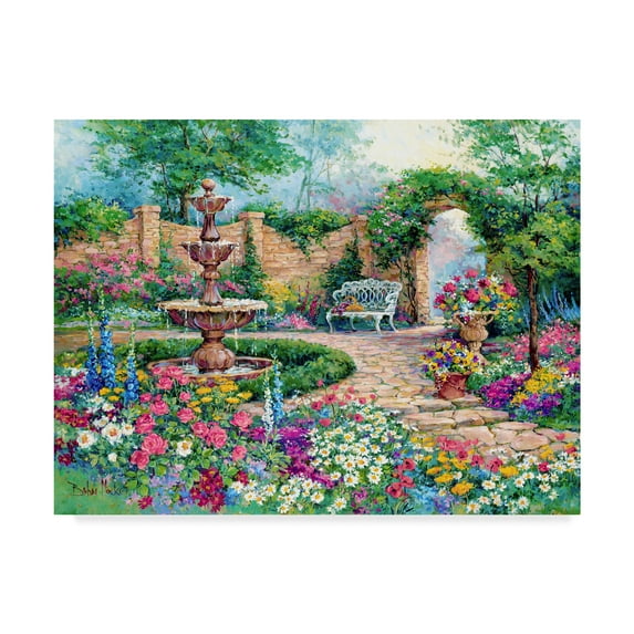 Trademark Fine Art ' Tranquil Garden' Canvas Art by Barbara Mock