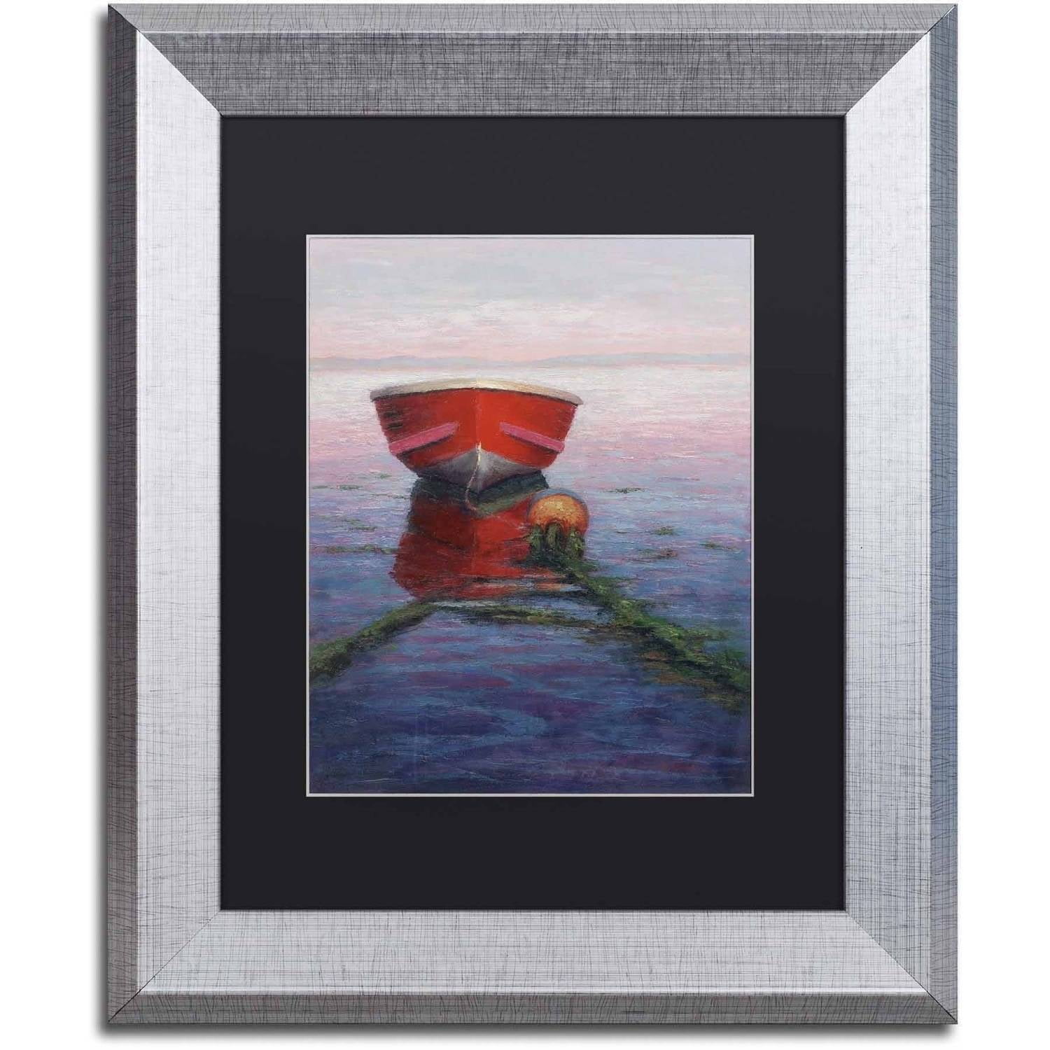 Trademark Fine Art 'Tranquilty' Canvas Art by Daniel Moises, Black Matte, Silver Frame