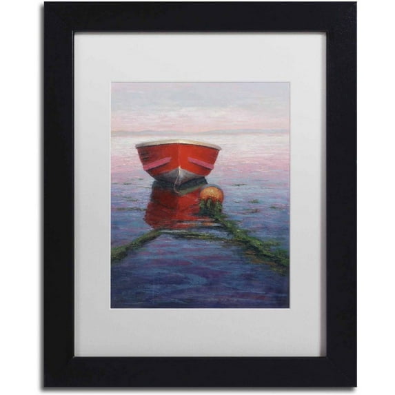 Trademark Fine Art 'Tranquilty' Canvas Art by Daniel Moises, White Matte, Black Frame