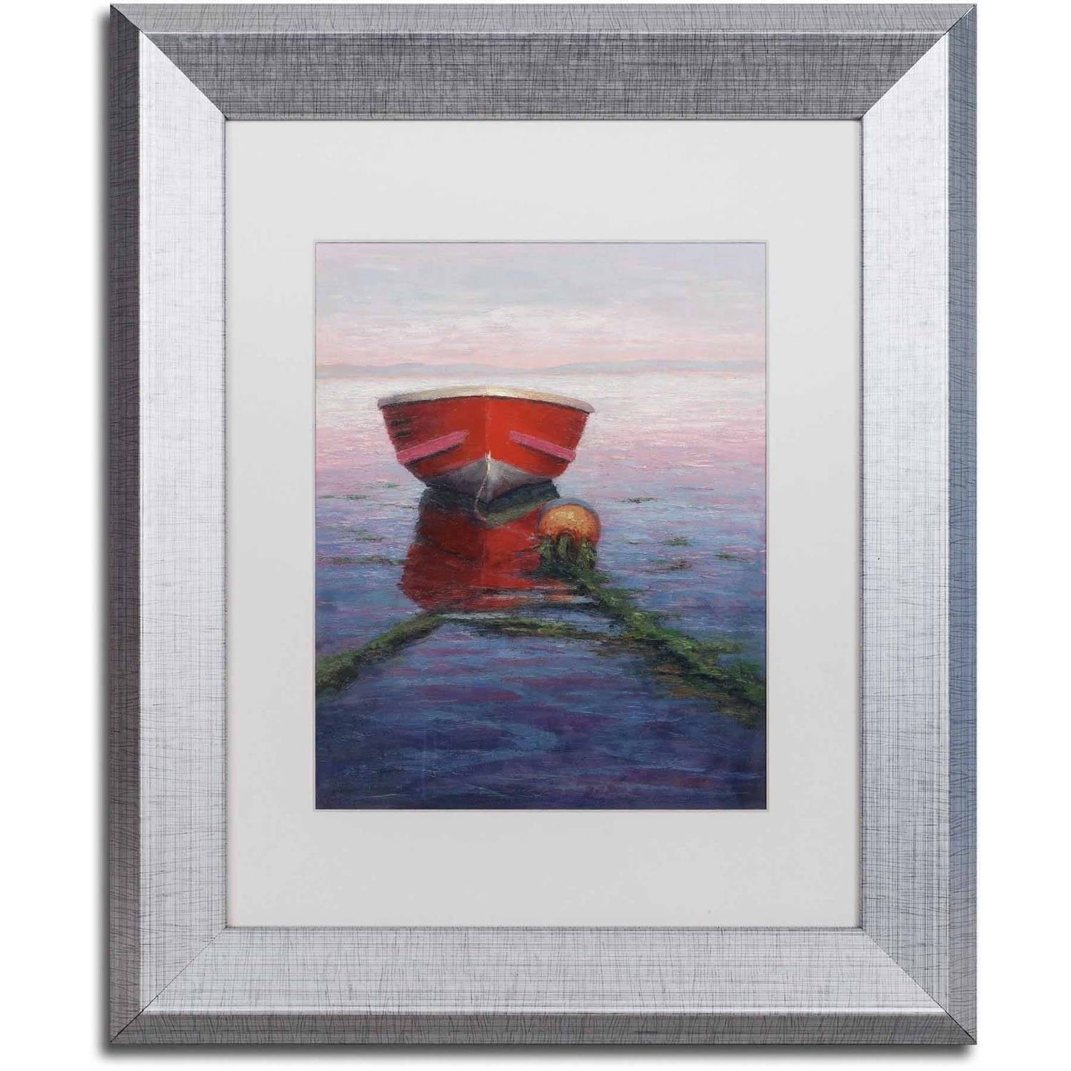 Trademark Fine Art 'Tranquilty' Canvas Art by Daniel Moises, White Matte, Silver Frame