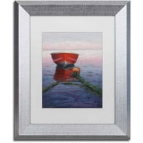 Trademark Fine Art 'Tranquilty' Canvas Art by Daniel Moises, White Matte, Silver Frame