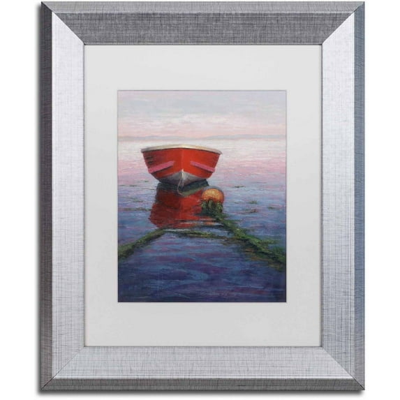 Trademark Fine Art 'Tranquilty' Canvas Art by Daniel Moises, White Matte, Silver Frame