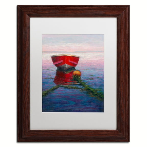 Trademark Fine Art 'Tranquilty' Canvas Art by Daniel Moises, White Matte, Wood Frame