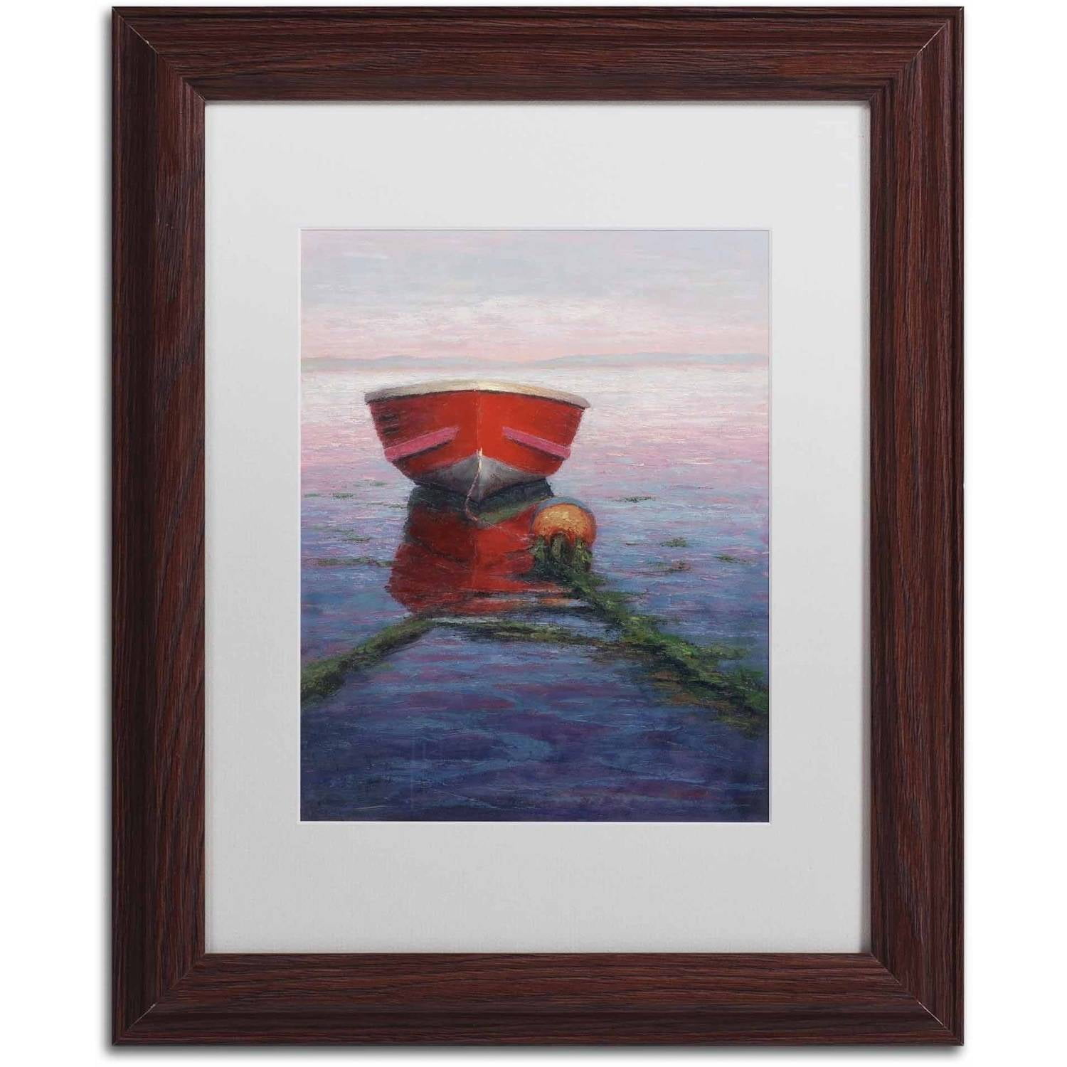 Trademark Fine Art 'Tranquilty' Canvas Art by Daniel Moises, White Matte, Wood Frame
