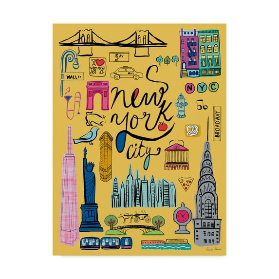 Trademark Fine Art 'Travel NYC' Canvas Art by Farida Zaman
