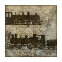 Trademark Fine Art 'Travel Silhouette I' Canvas Art by Megan Meagher