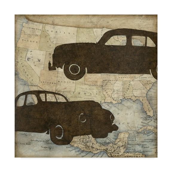 Trademark Fine Art 'Travel Silhouette IV' Canvas Art by Megan Meagher
