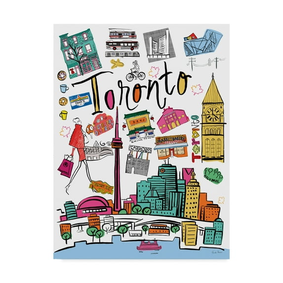 Trademark Fine Art 'Travel Toronto' Canvas Art by Farida Zaman