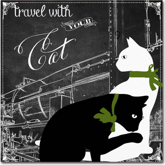 Trademark Fine Art "Travel With Your Cat" Canvas Art by Color Bakery