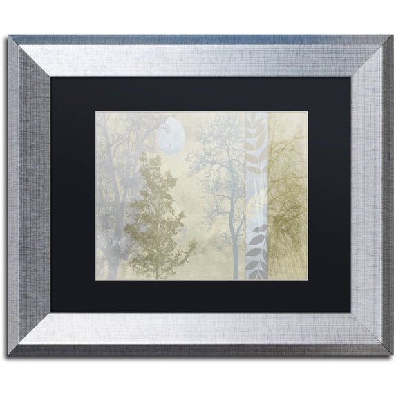 Trademark Fine Art "Tree Language I" Canvas Art by Color Bakery Black Matte, Silver Frame