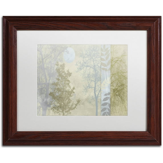 Trademark Fine Art "Tree Language I" Canvas Art by Color Bakery White Matte, Wood Frame