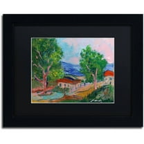 Trademark Fine Art "Tree Valley" Canvas Art by Manor Shadian Black Matte, Black Frame