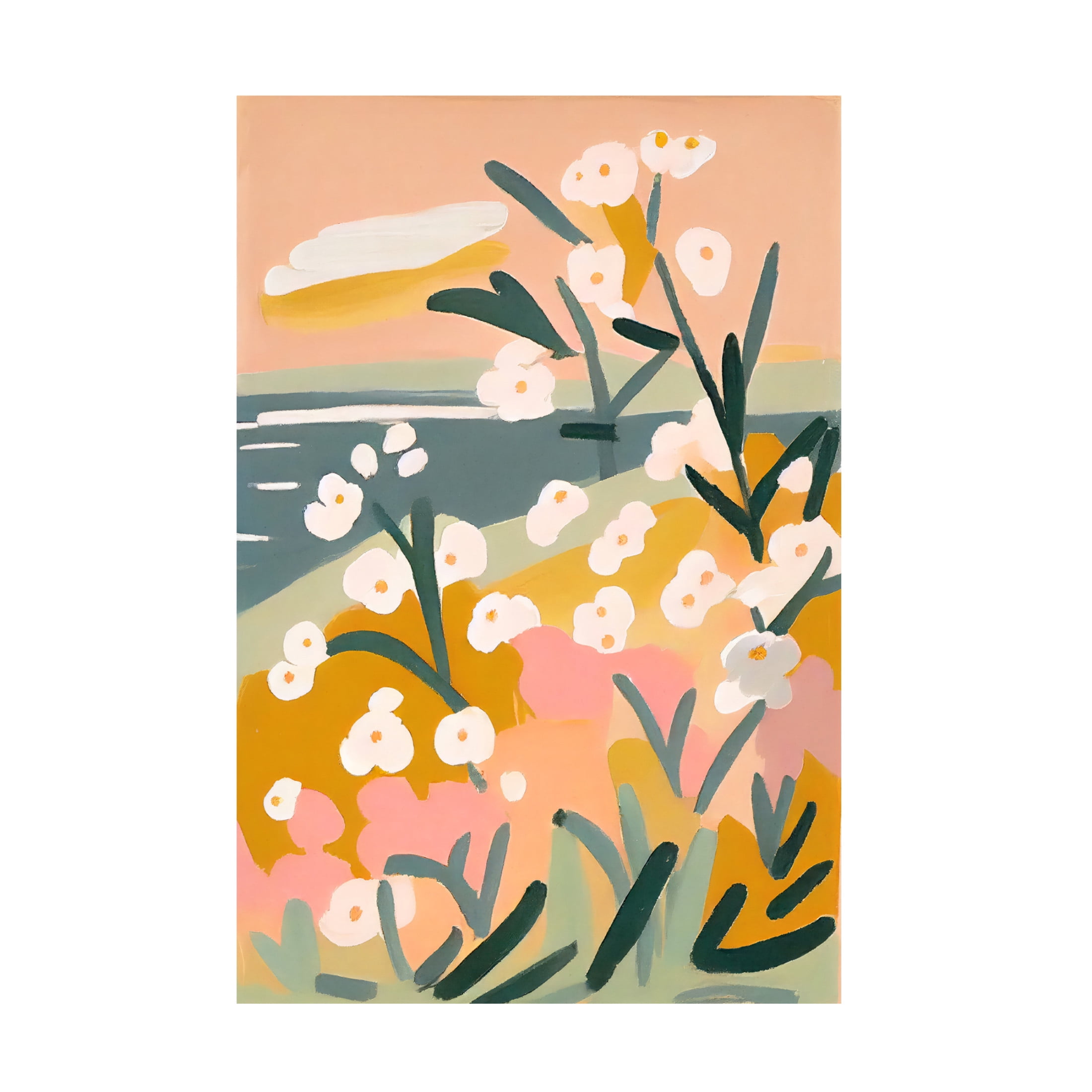 Trademark Fine Art Treechild Flowers By The Sea Canvas Wall Art