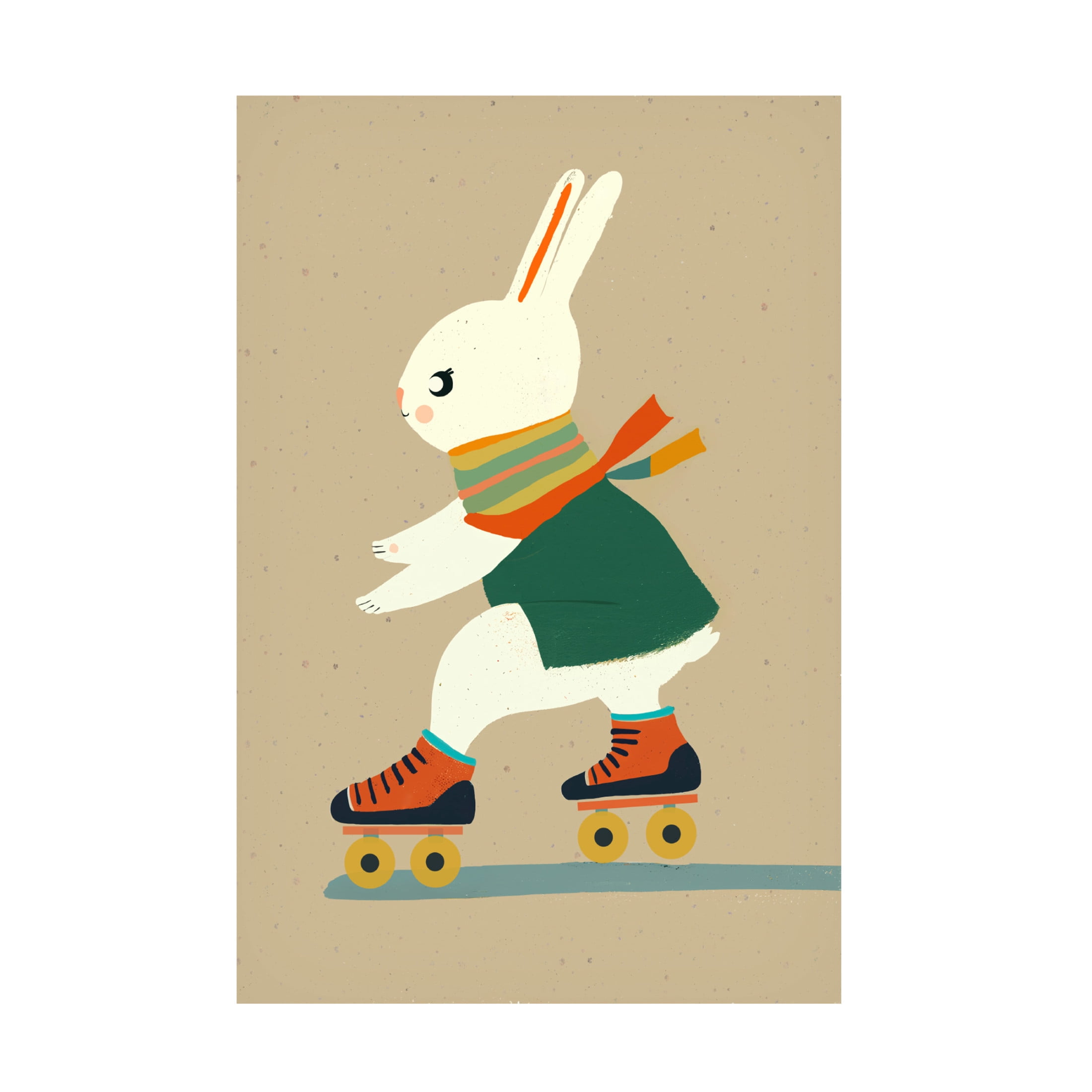 Trademark Fine Art Treechild Inline Skating Bunny Canvas Wall Art