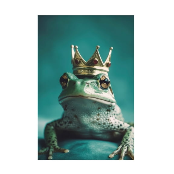 Trademark Fine Art Treechild Kiss The Frog Canvas Wall Art