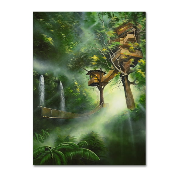 Trademark Fine Art 'Treehouse' Canvas Art by Geno Peoples